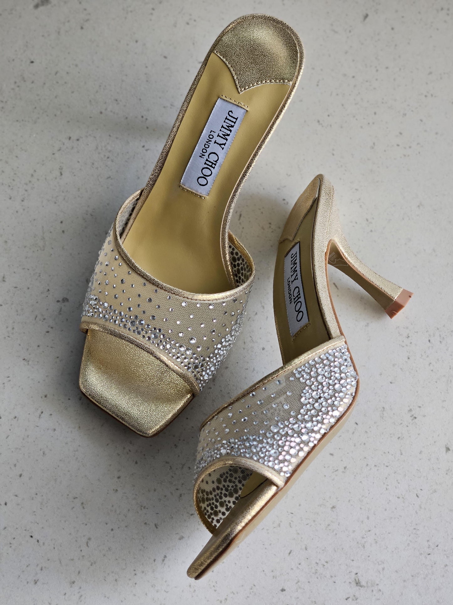 Jimmy choo sandals heels - gold