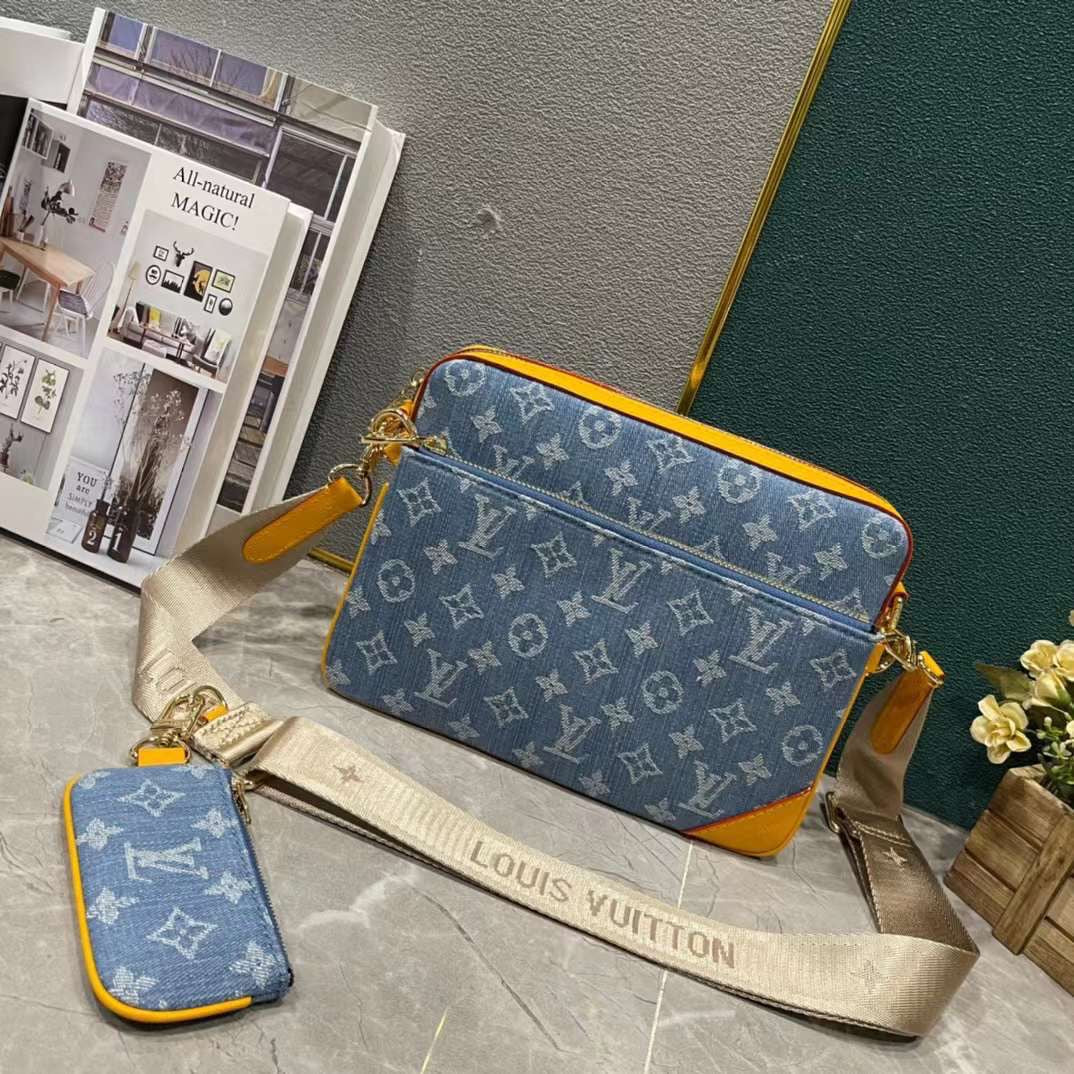 Lv bag blue denim