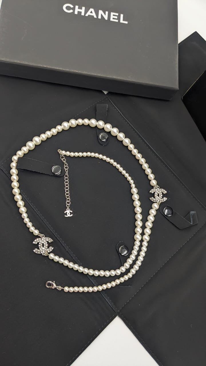 Chanel necklace long - pearl