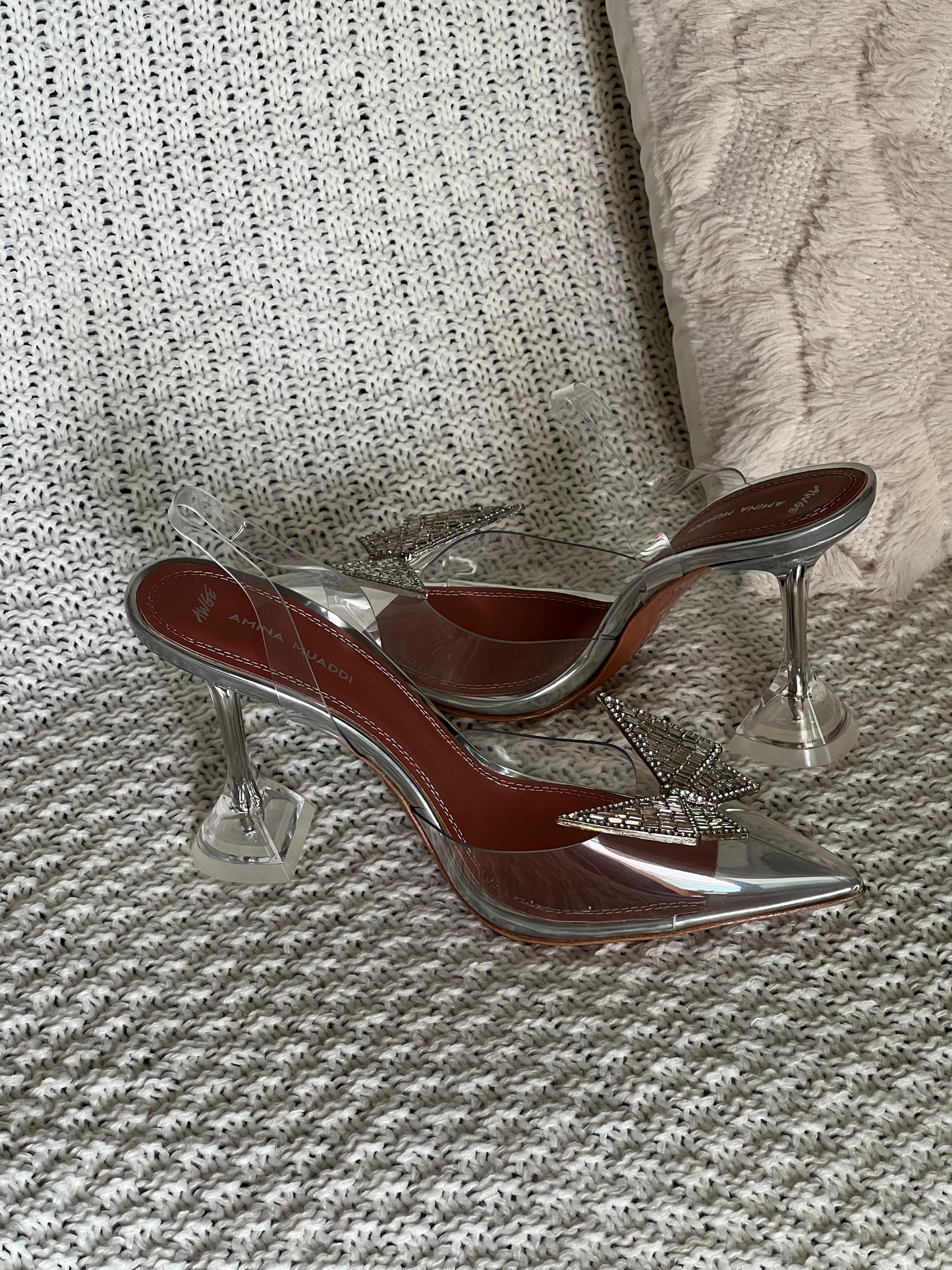 Amina muadi heels - transparent