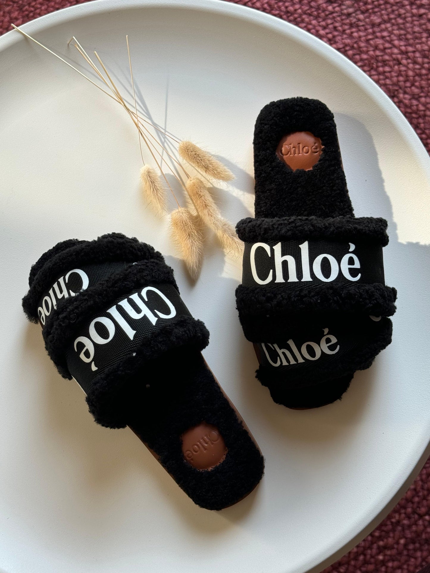 Chloe slippers with fur