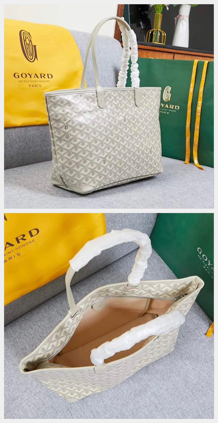 Goyard bag tote - with zipper