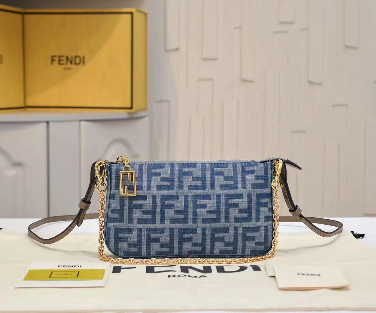 Fendi bag - blue denim