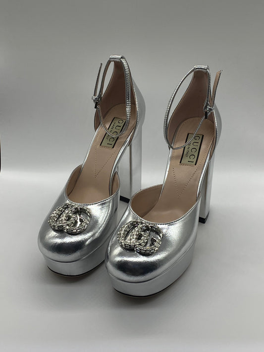 Gucci heels silver