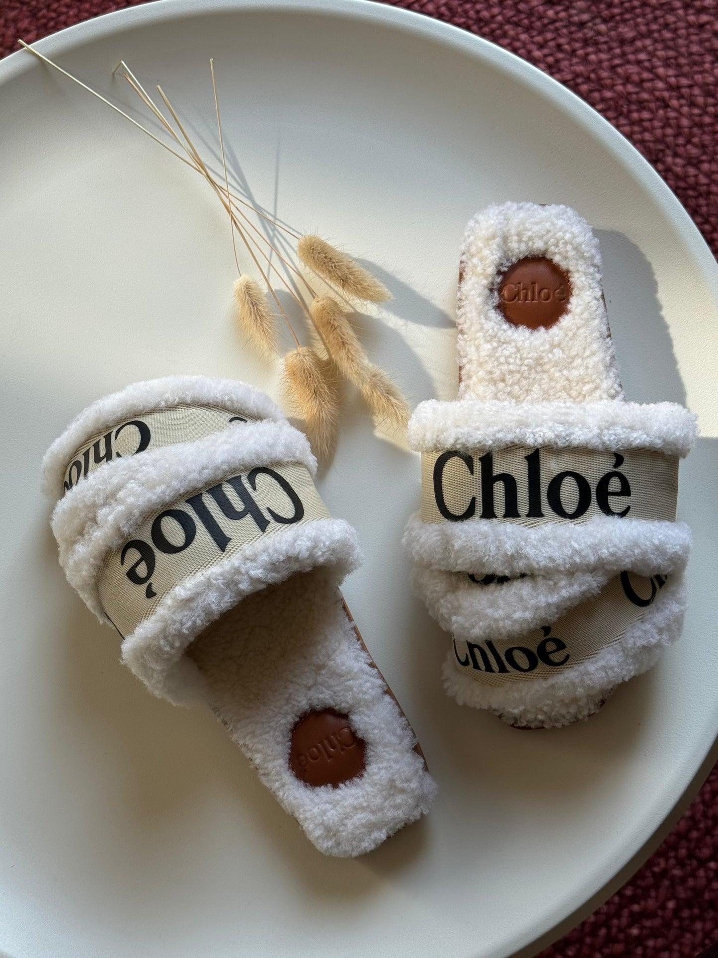 Chloe slippers with fur