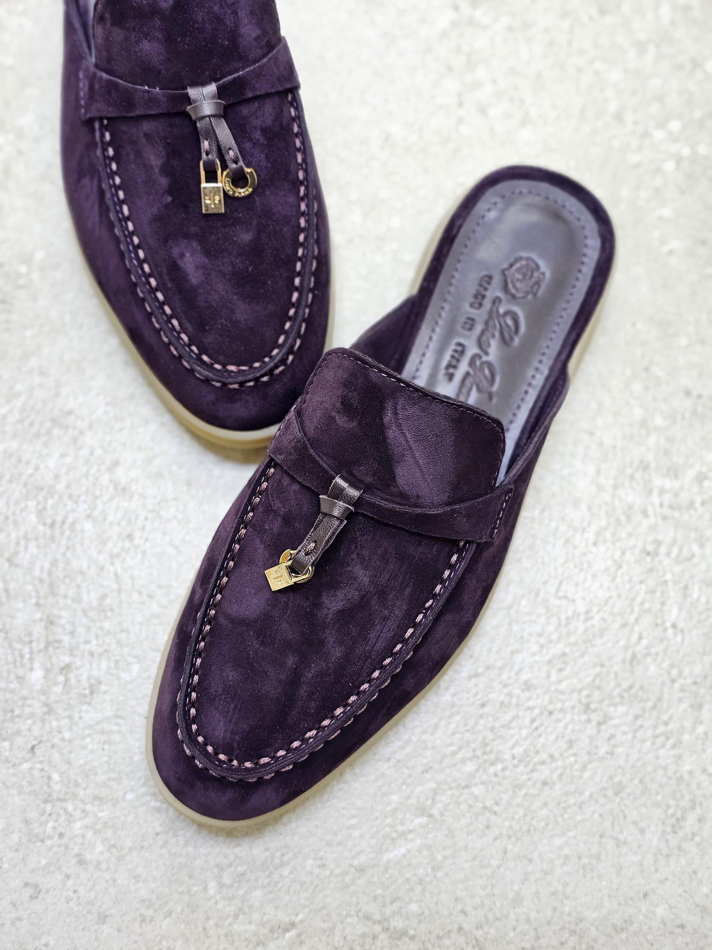 Loro piana mules purple