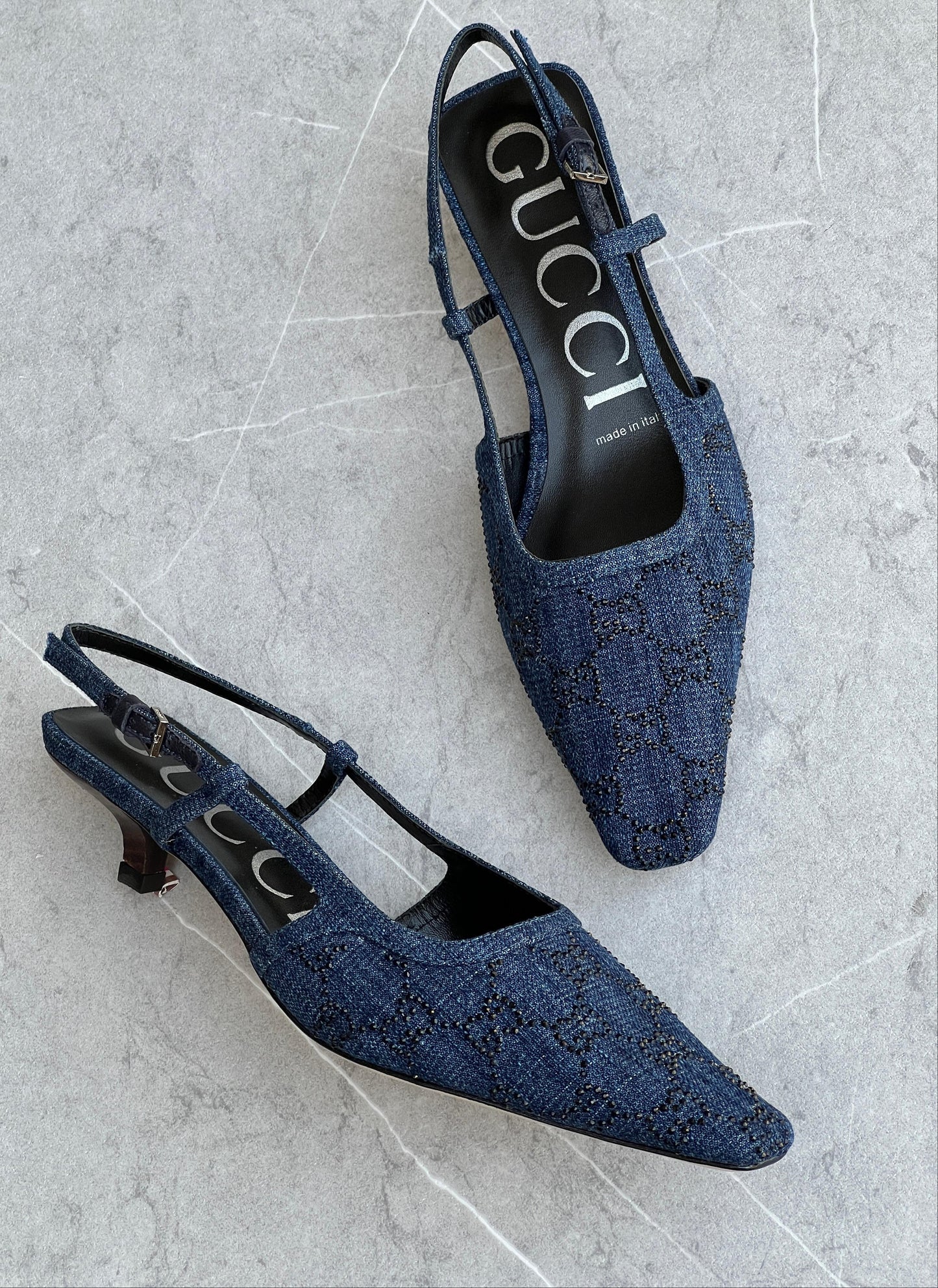 Gucci heels blue