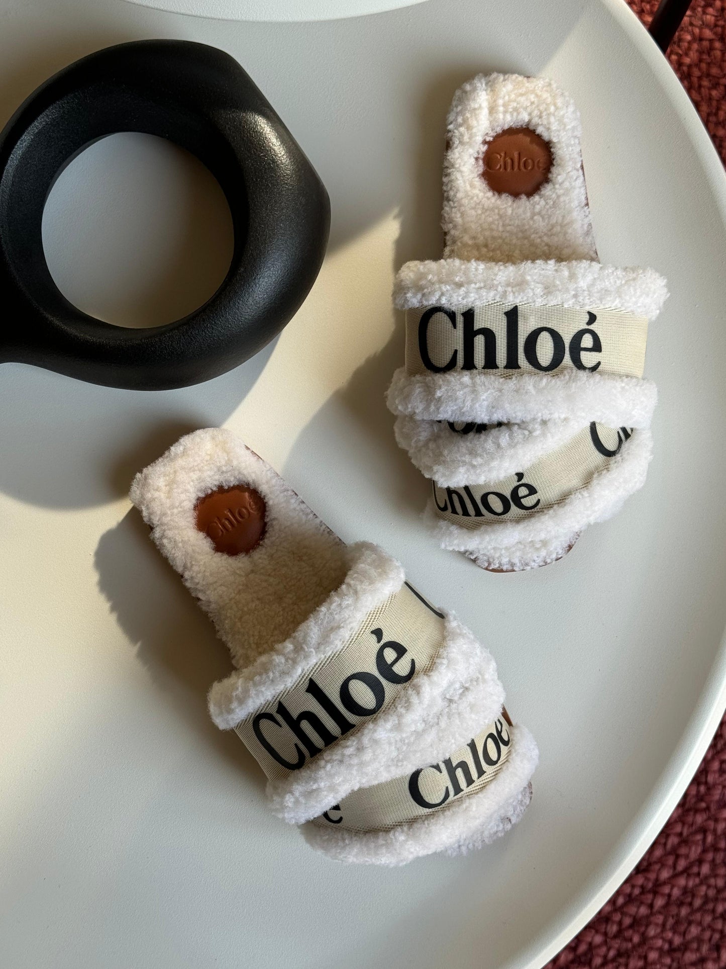 Chloe slippers with fur