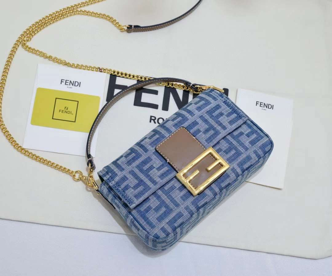 Fendi bag blue denim