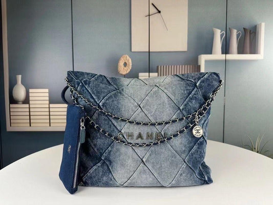 Chanel bag tote denim