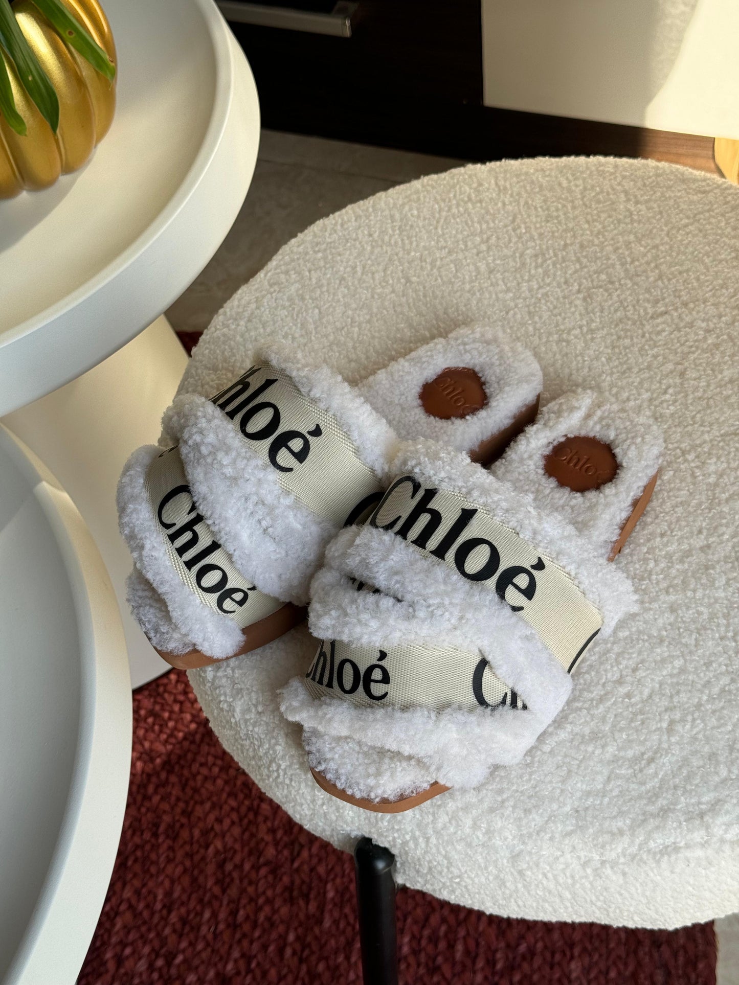 Chloe slippers with fur