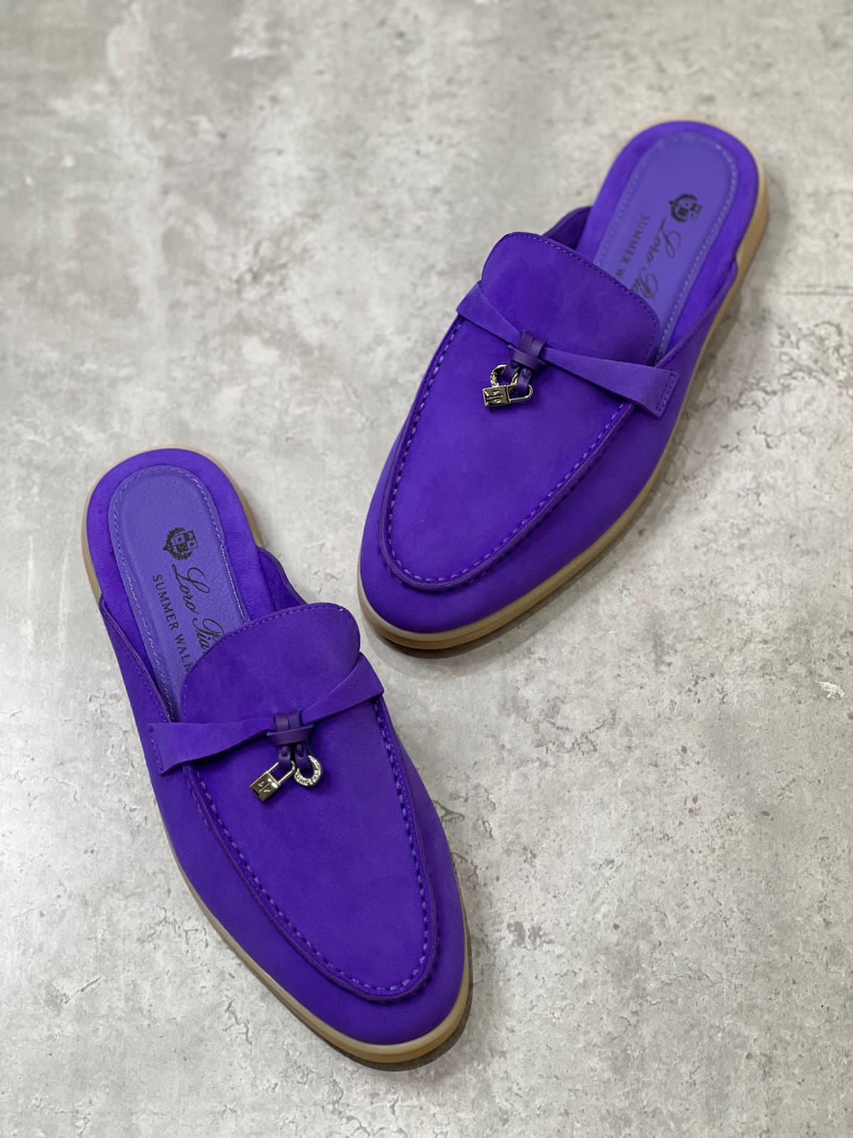 Loro piana mules- purple