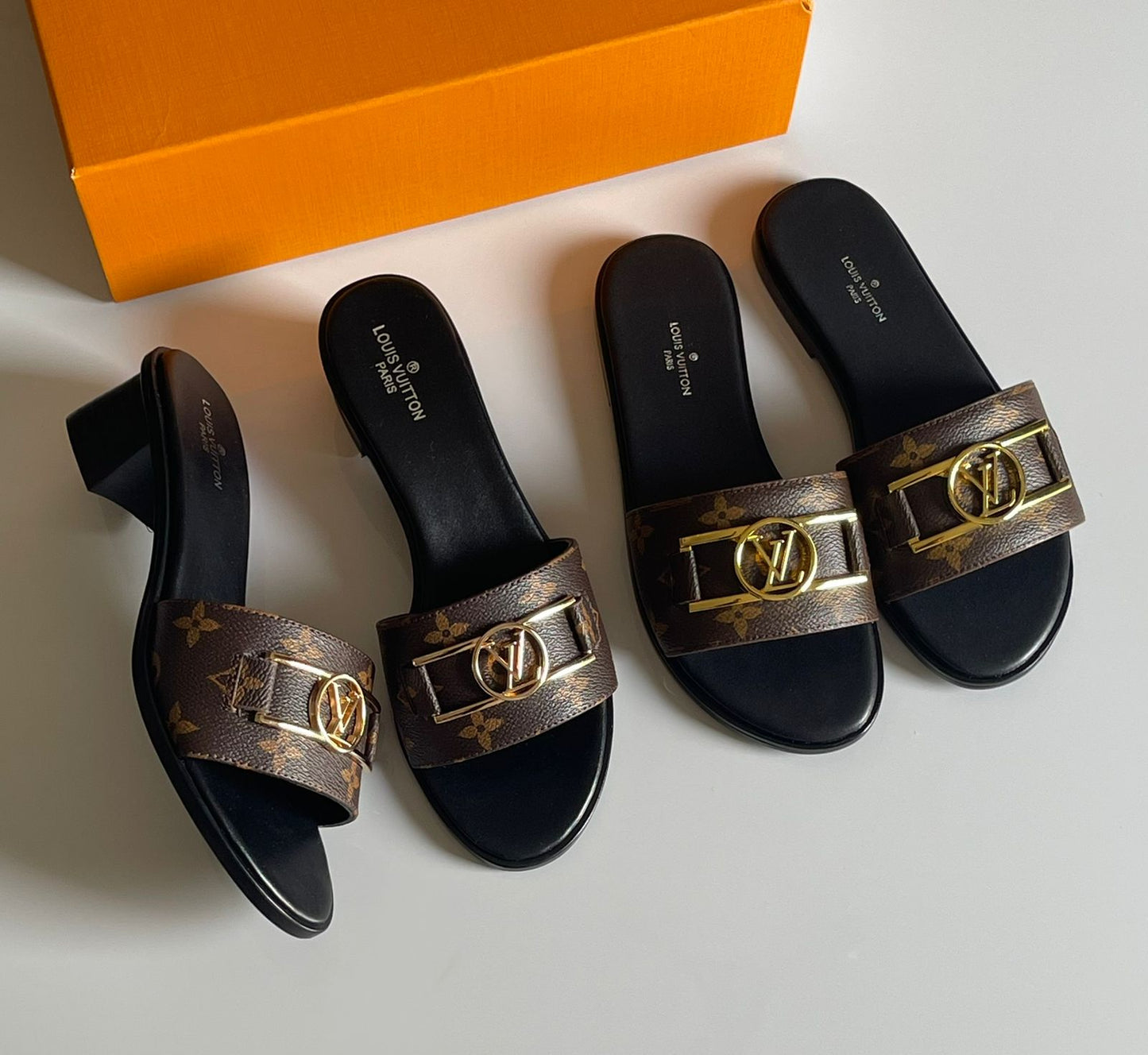 Lv slippers & sandals heels