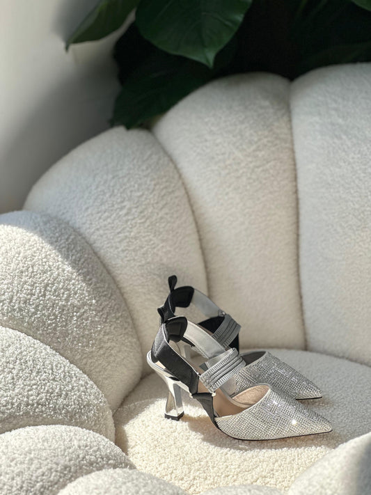 Fendi heels silver