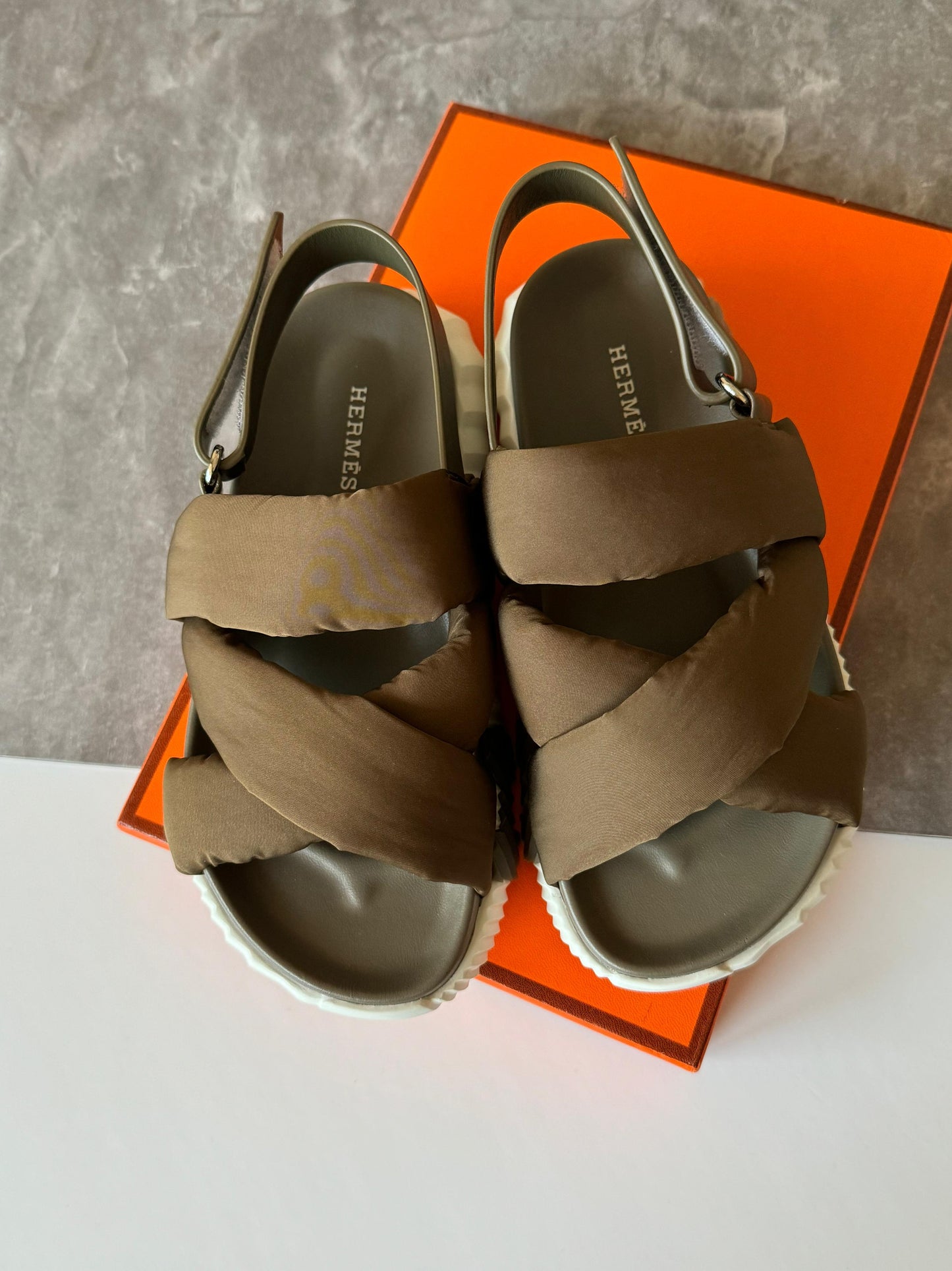 Hermes sandals. Electric sandals