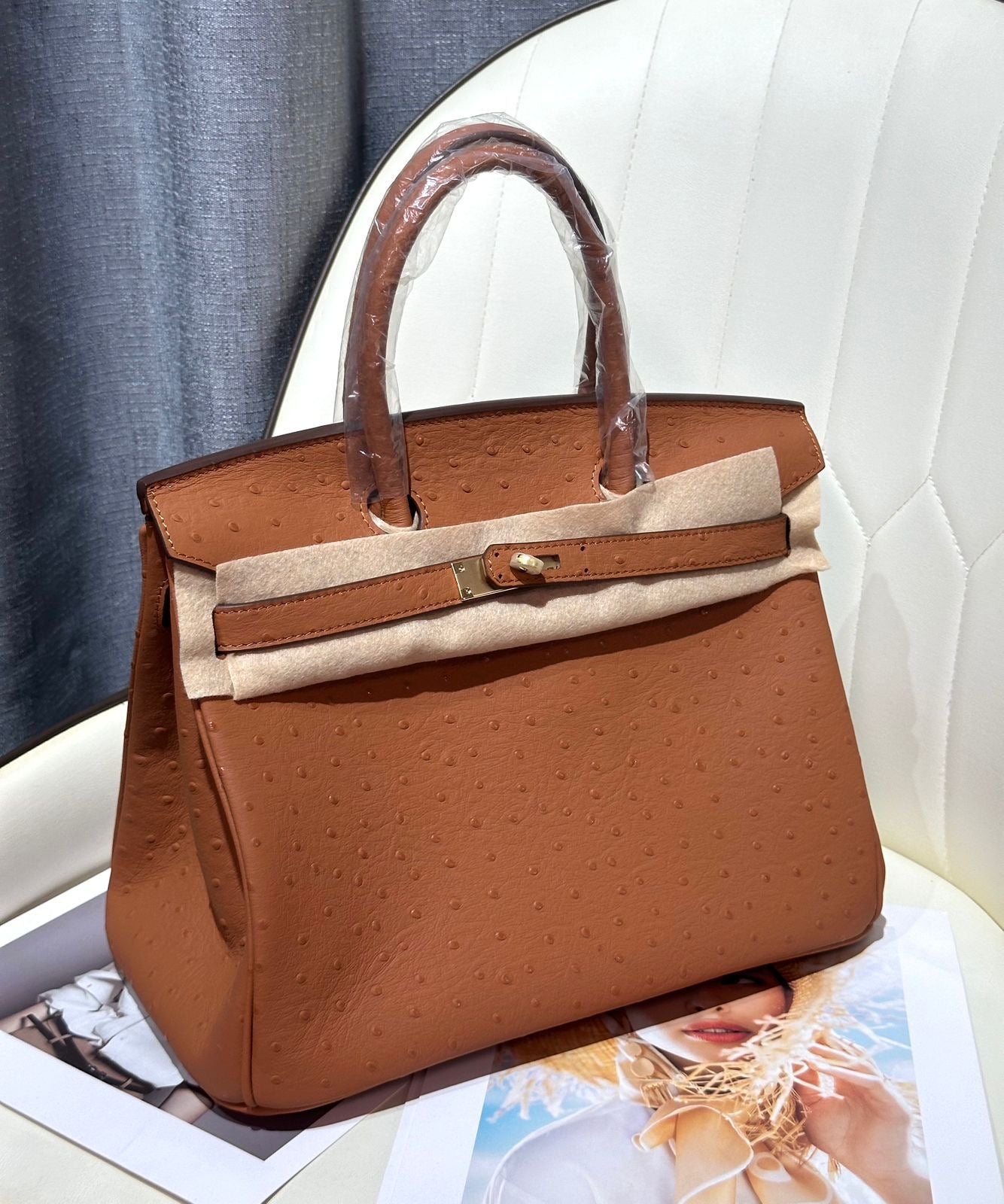 Hermes bag ostrich leather - birkin