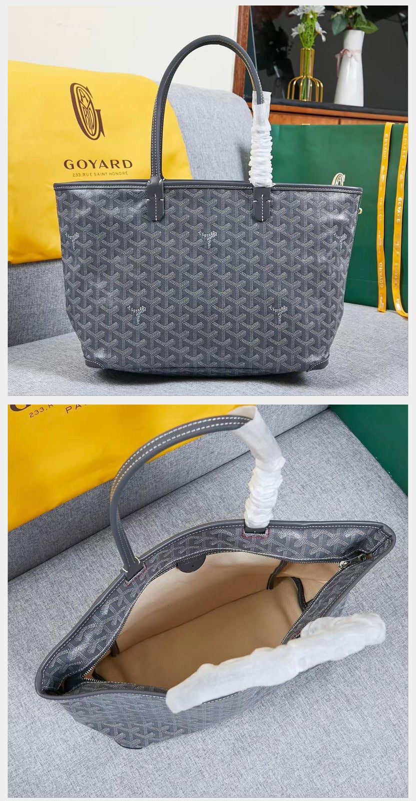 Goyard bag tote - with zipper