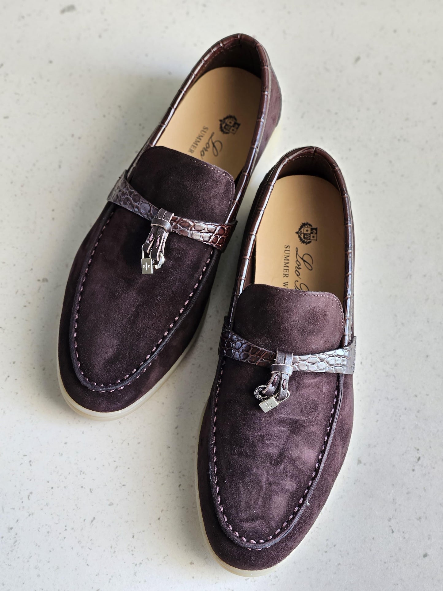 Loro piana loafers crocodile