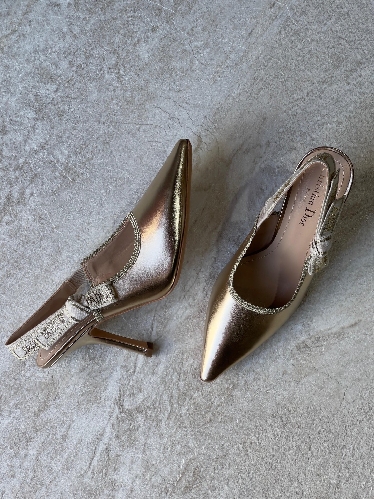 Dior heels - gold