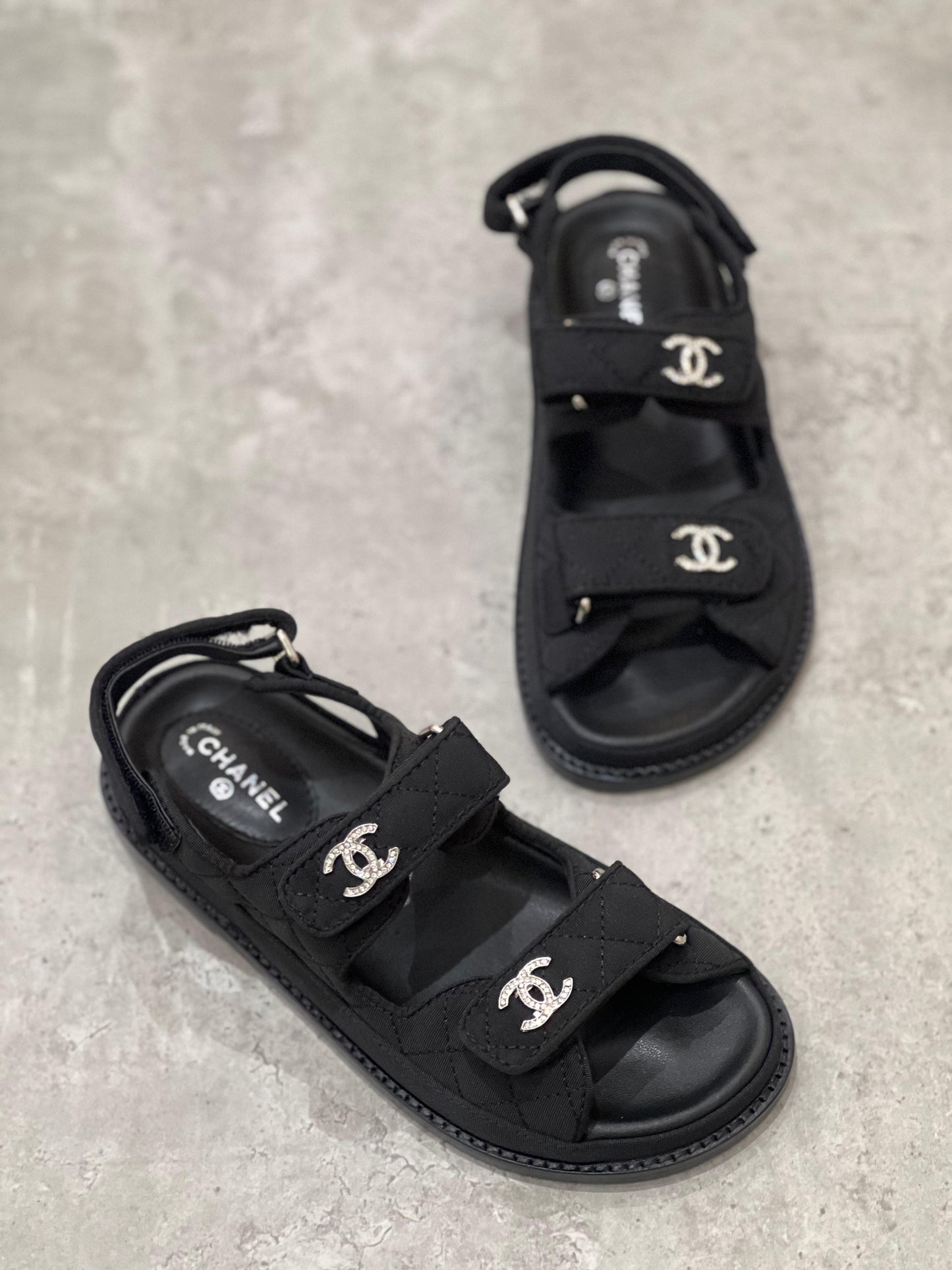 Chanel sandals.