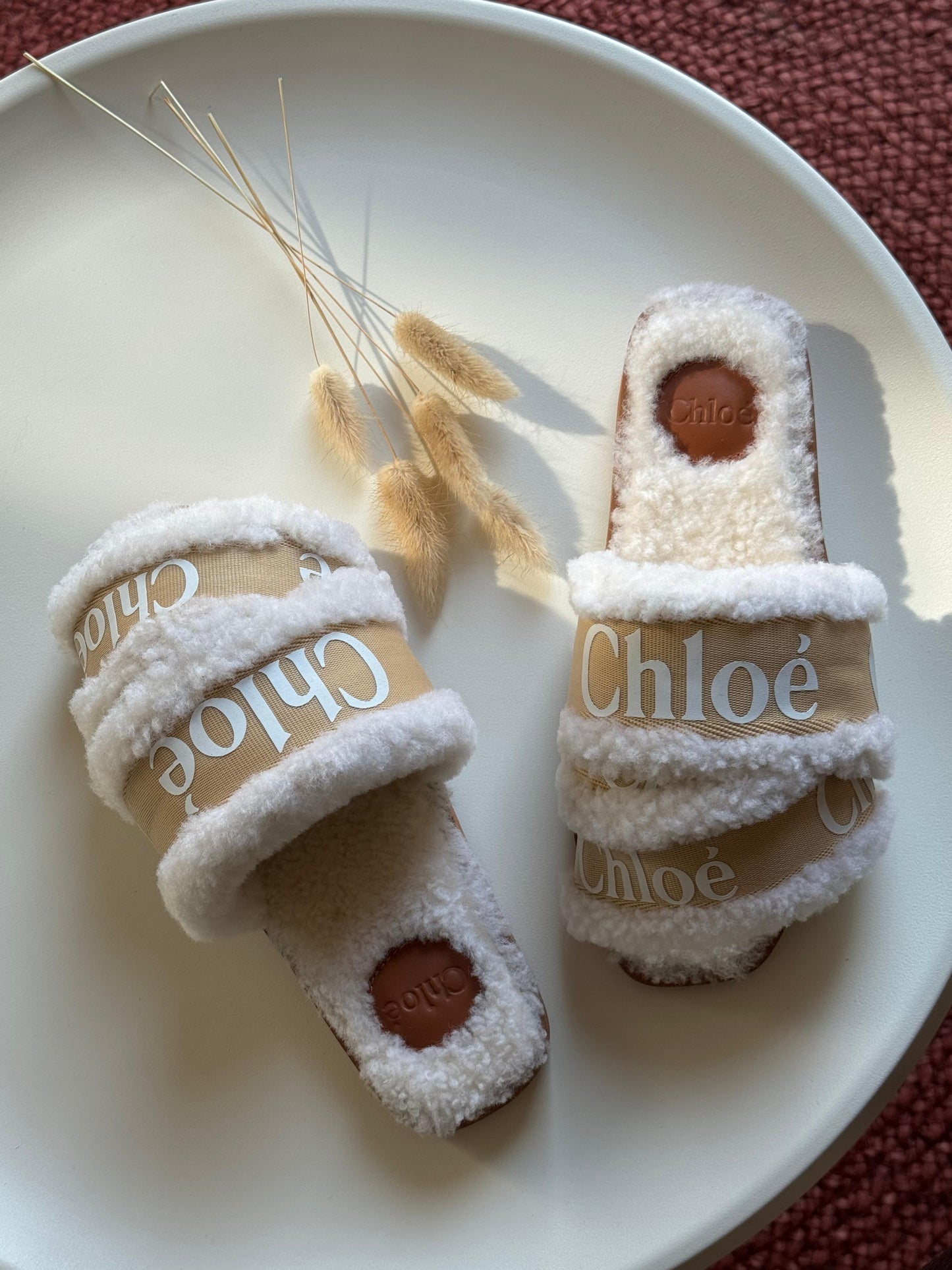 Chloe slippers with fur