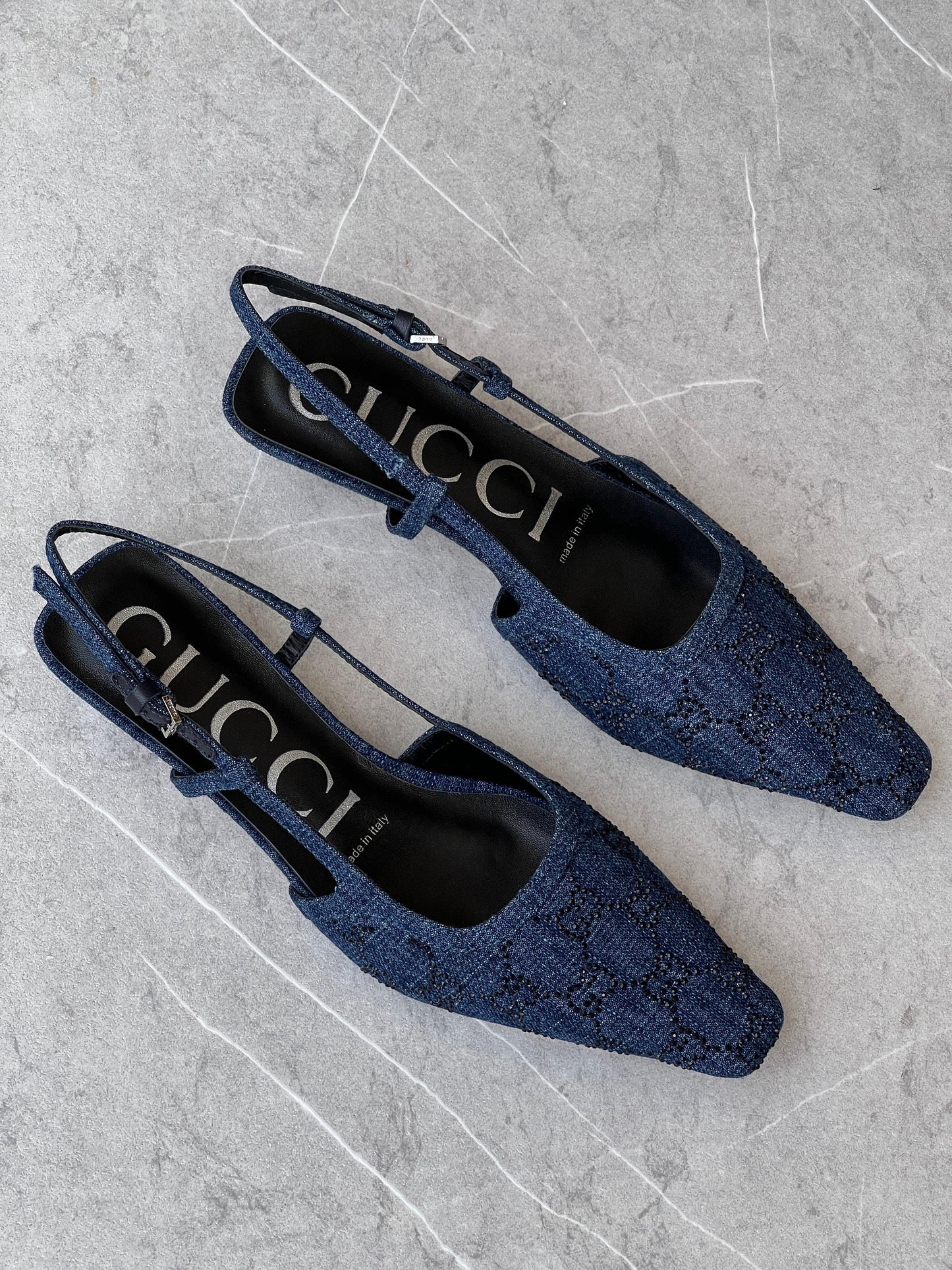 Gucci heels blue