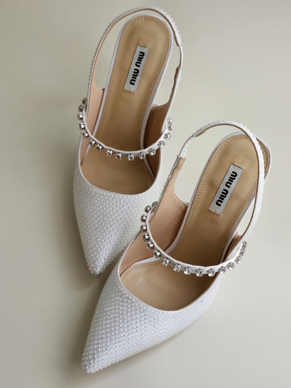 Miu miu heels white