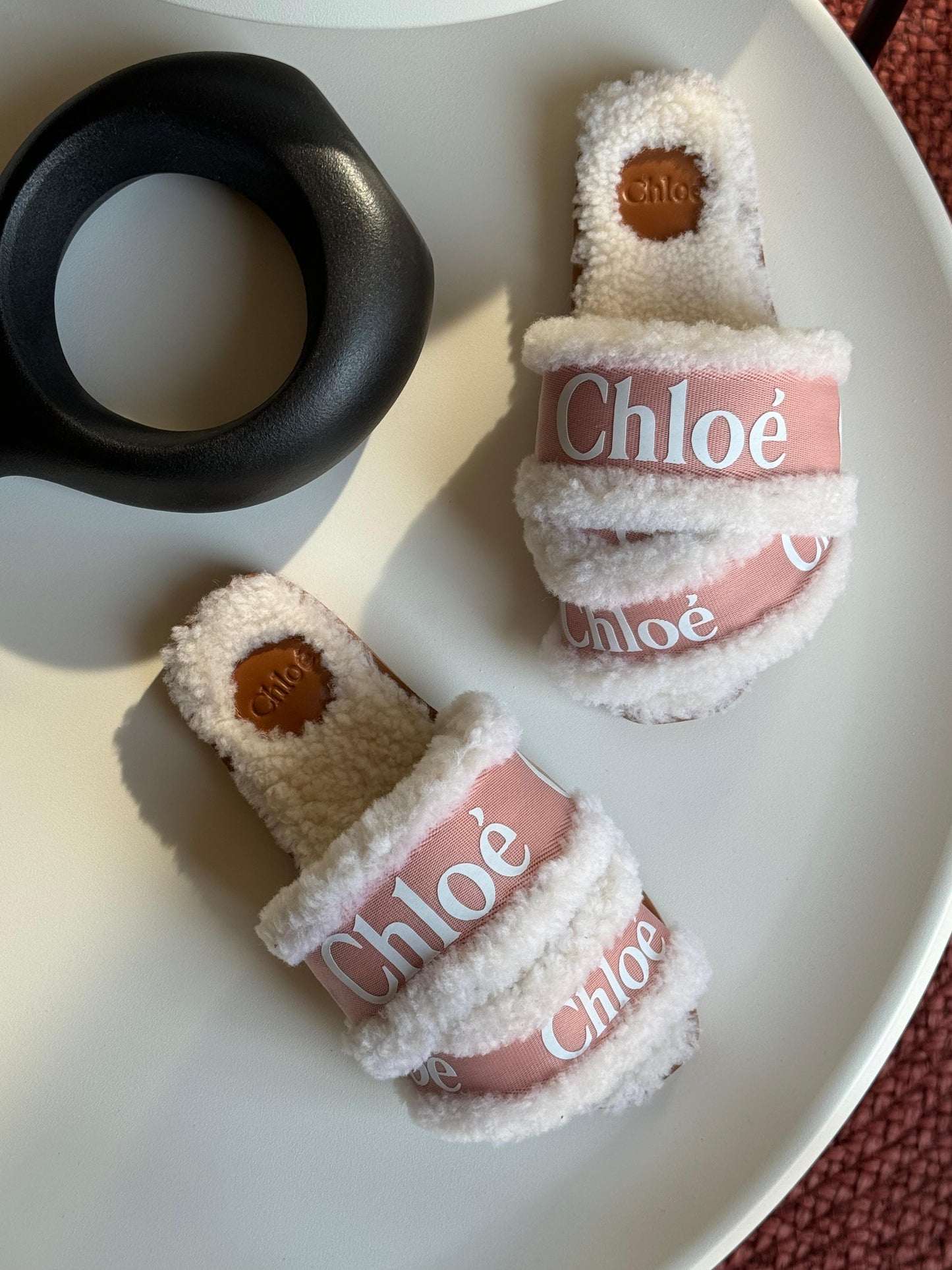 Chloe slippers with fur