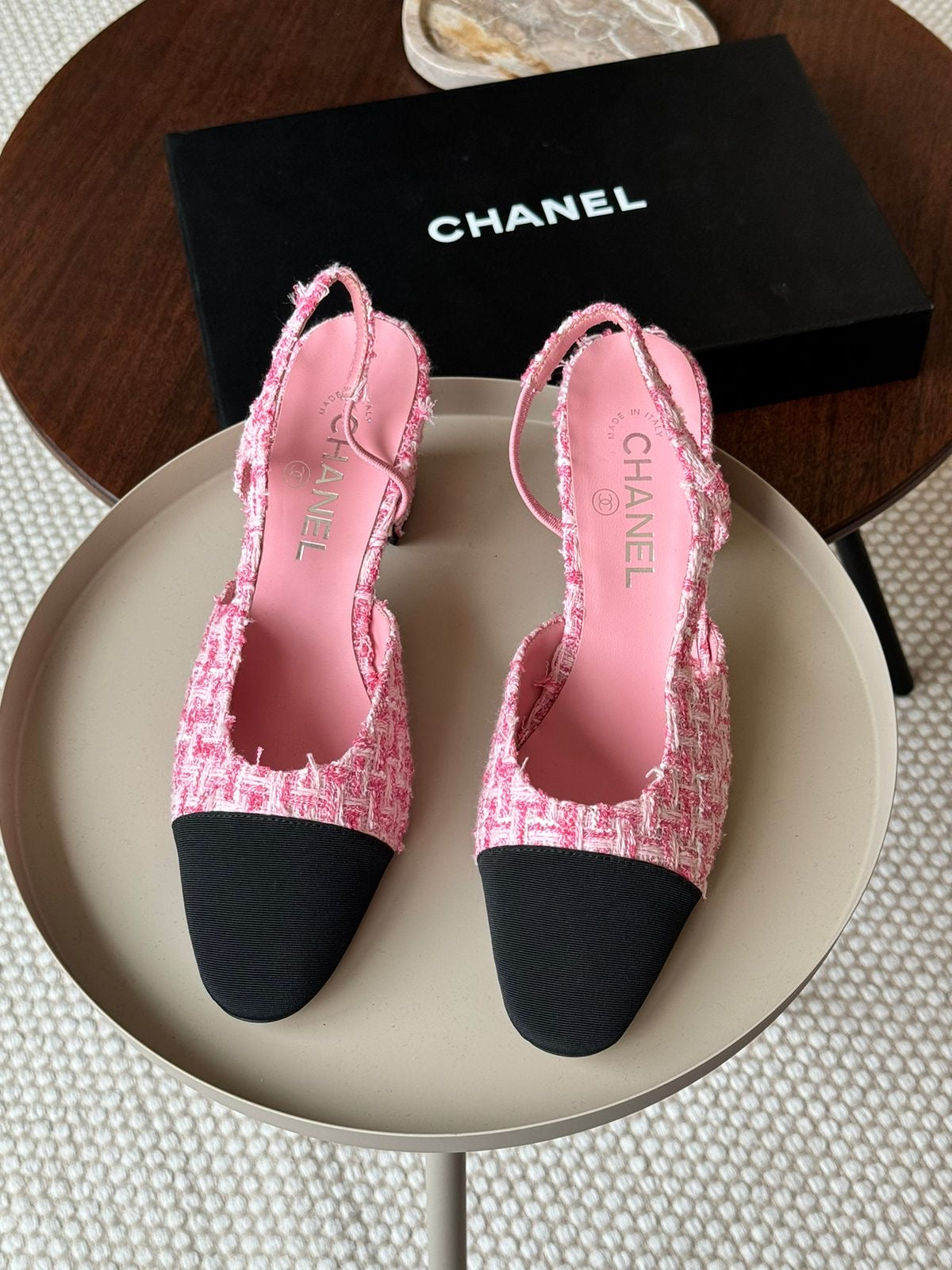 Chanel heels - tweed