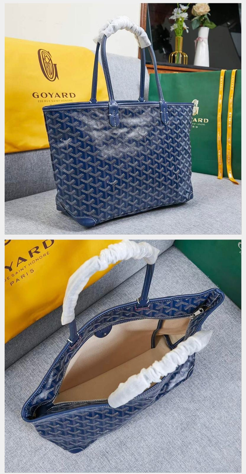 Goyard bag tote - with zipper