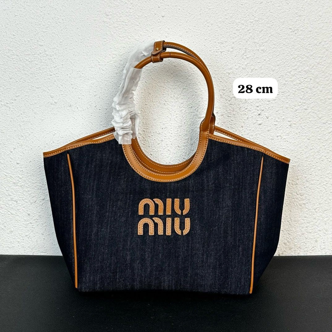 Miu miu bag tote - blue denim