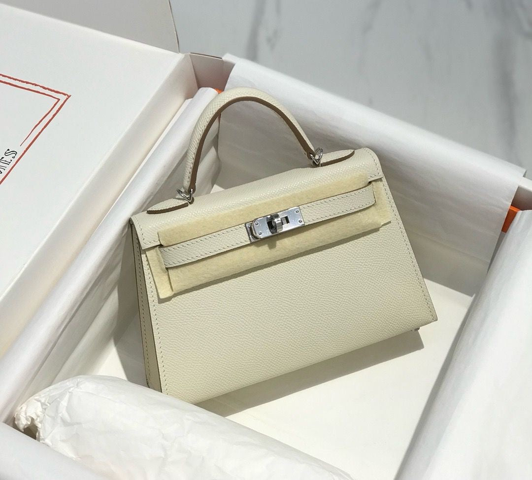 Hermes bag  - kelly 21 cm sliver