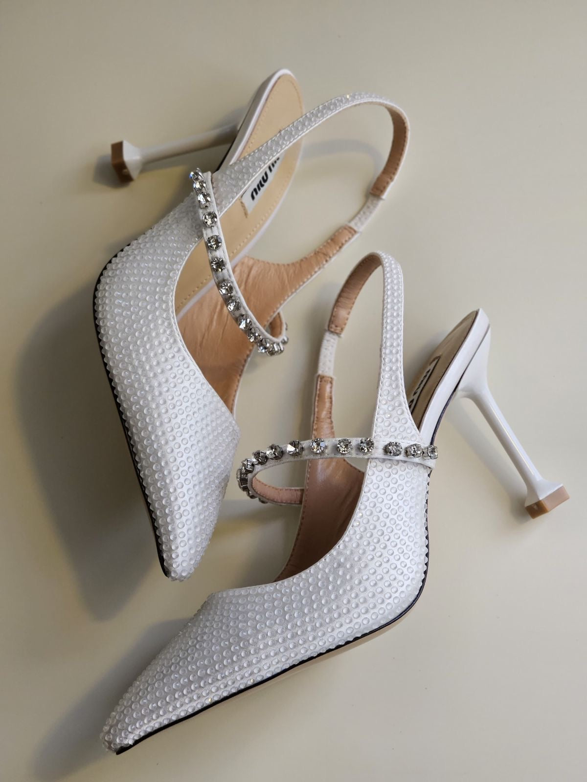 Miu miu heels white