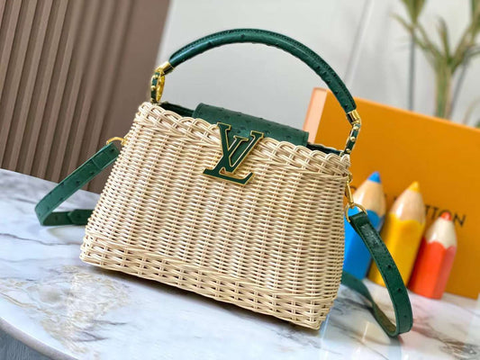 Lv bag straw bag