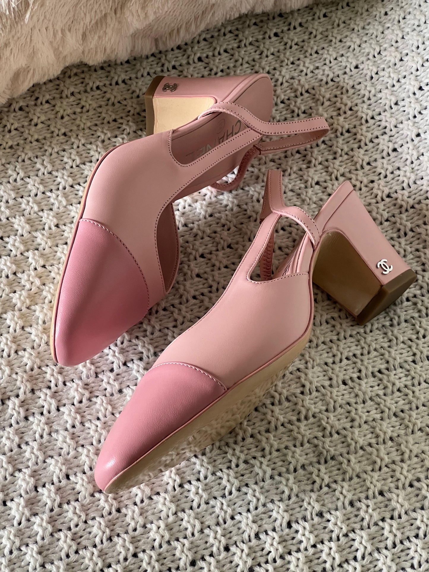 Chanel heels pink