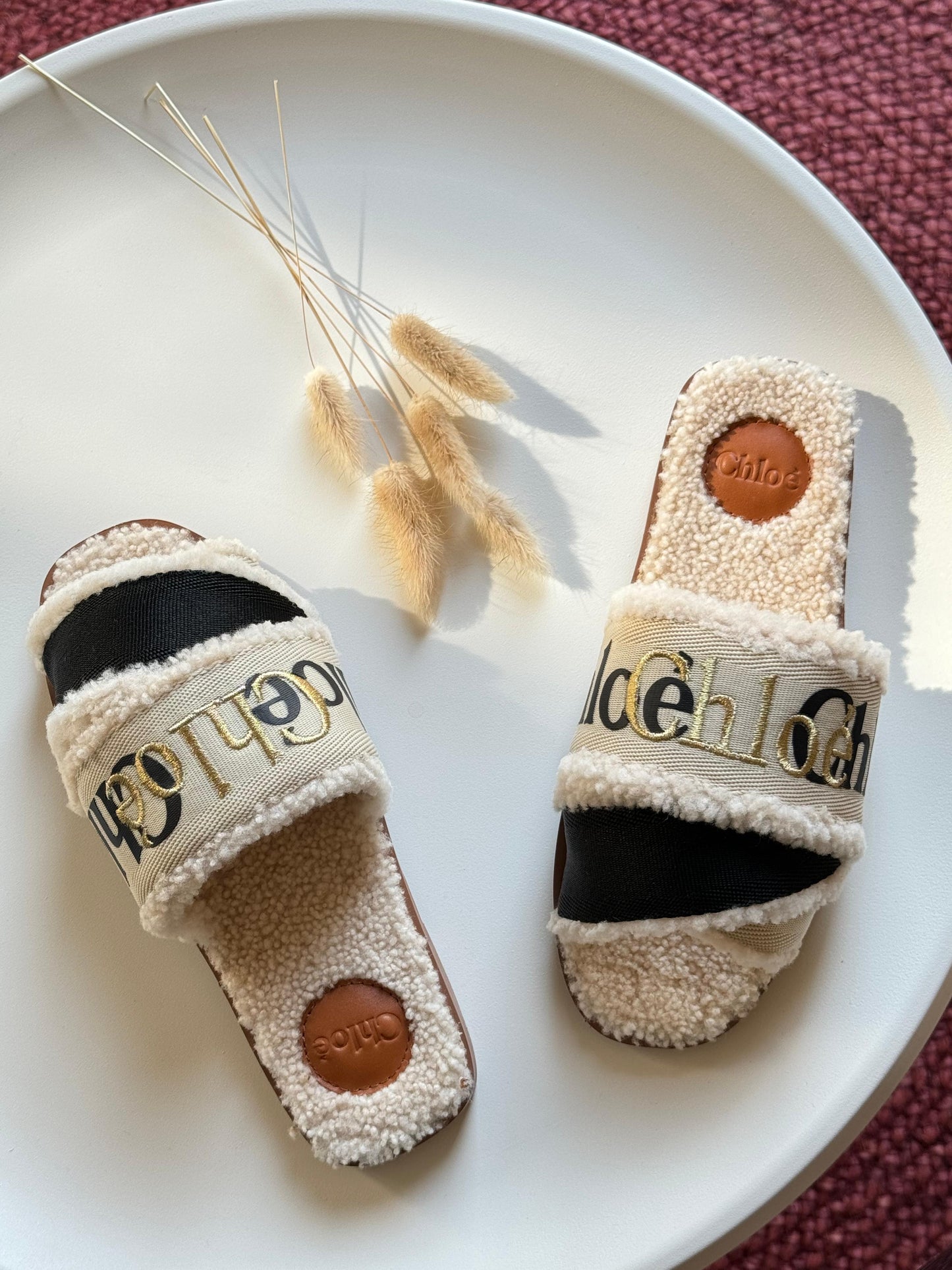 Chloe slippers with fur