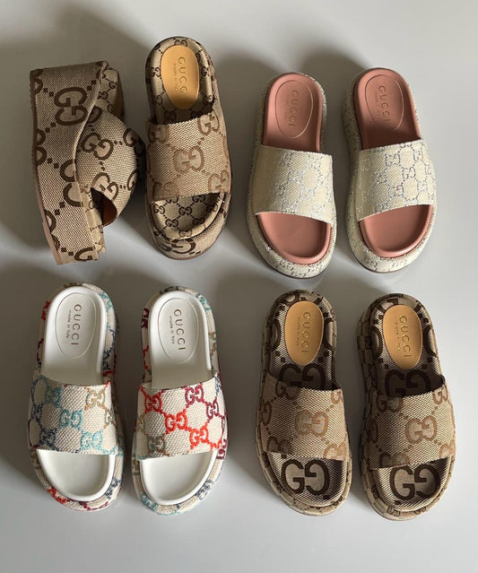 Gucci slippers- wedges