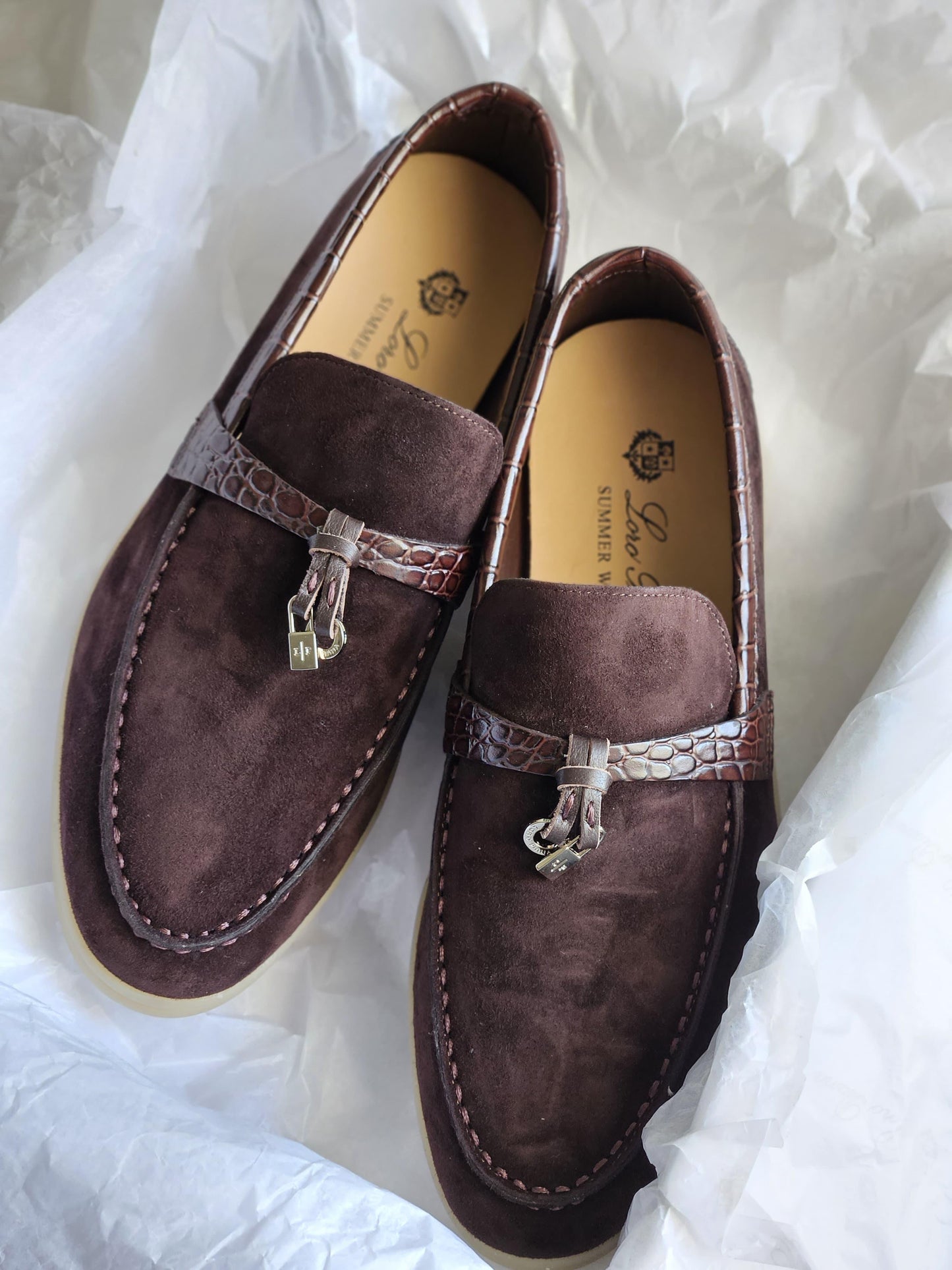 Loro piana loafers crocodile