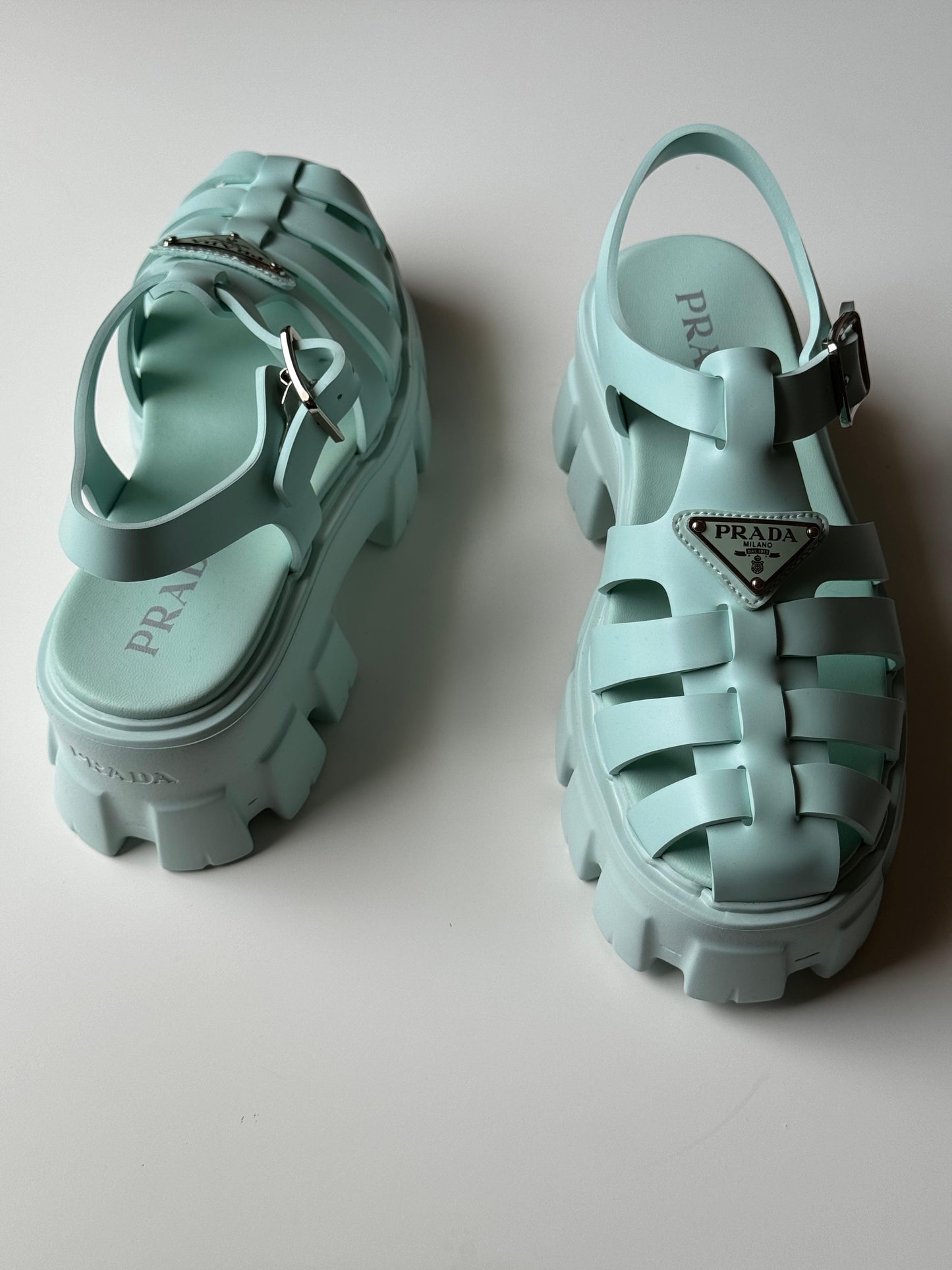 Prada sandals.