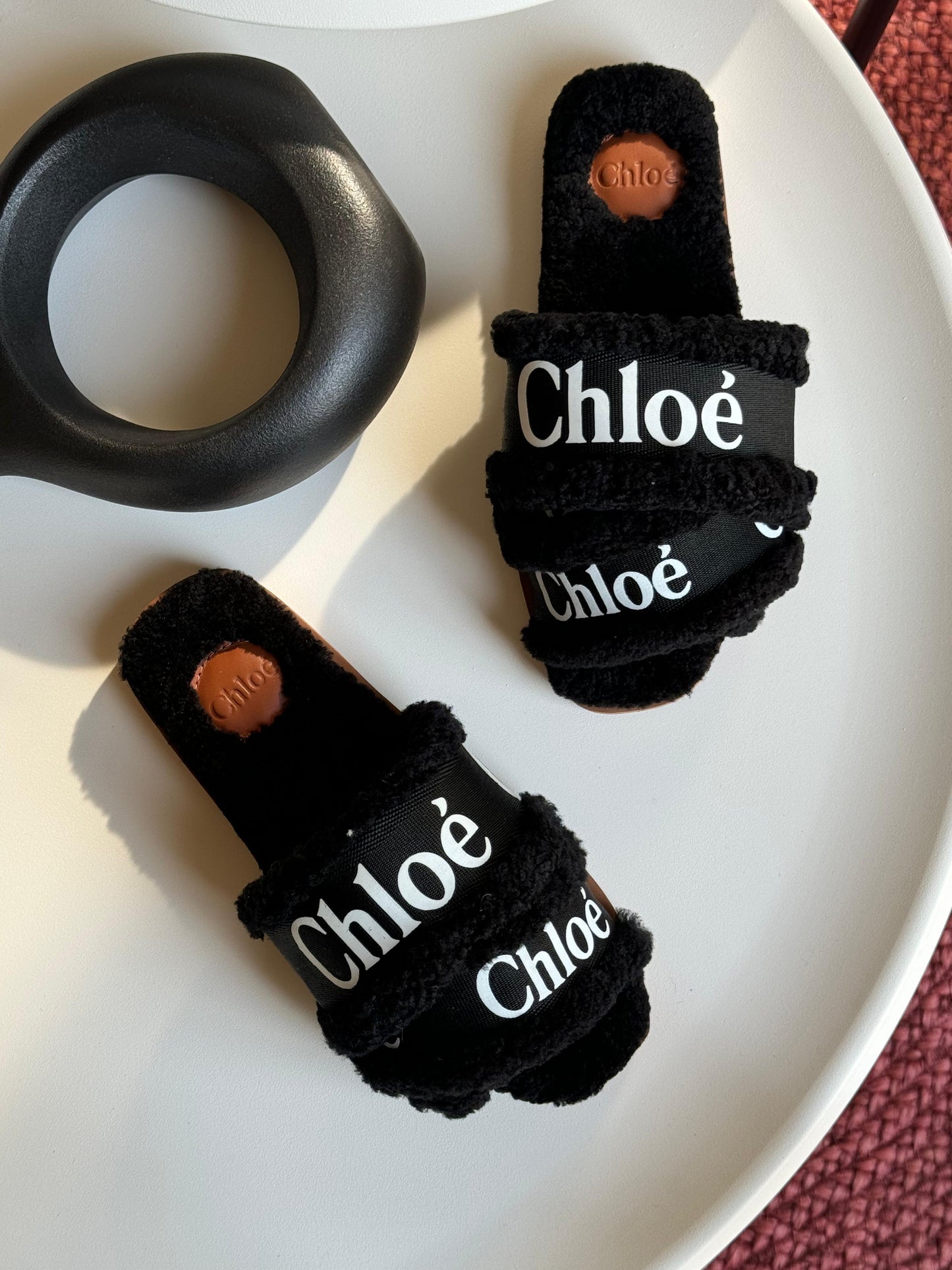 Chloe slippers with fur