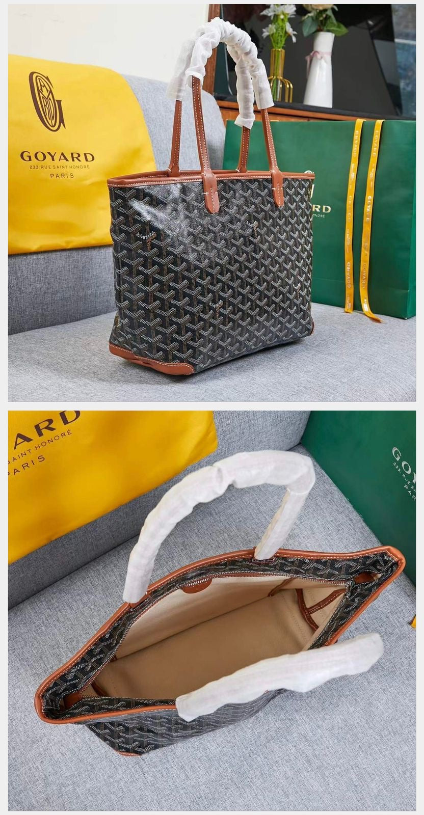 Goyard bag tote - with zipper