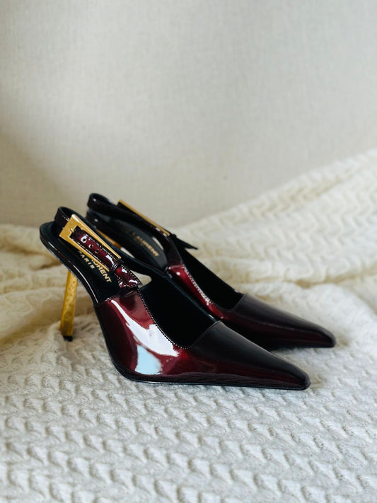 Ysl heels maroon