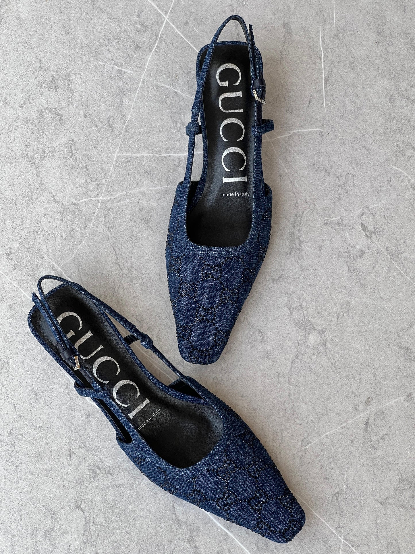 Gucci heels blue