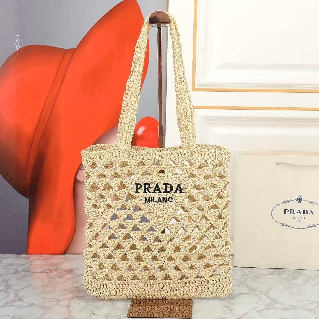 Prada bag tote beach