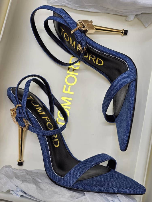 Tom ford sandals heels - blue denim