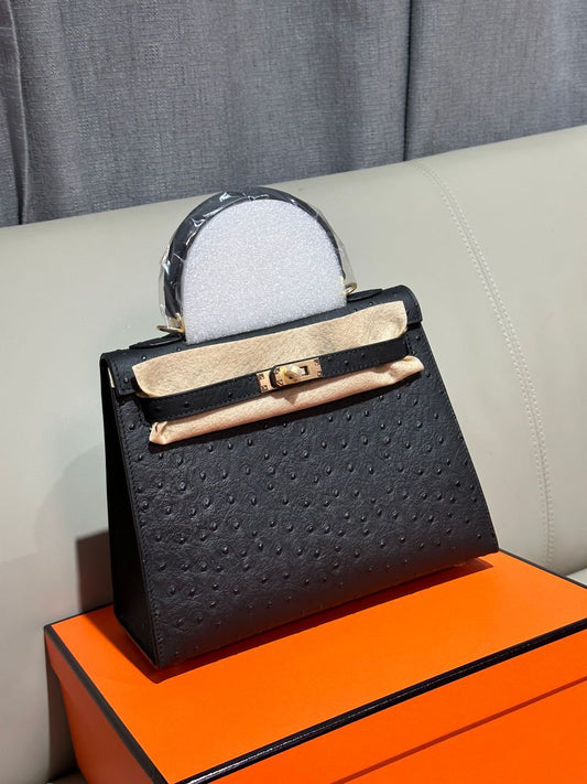 Hermes bag ostrich leather