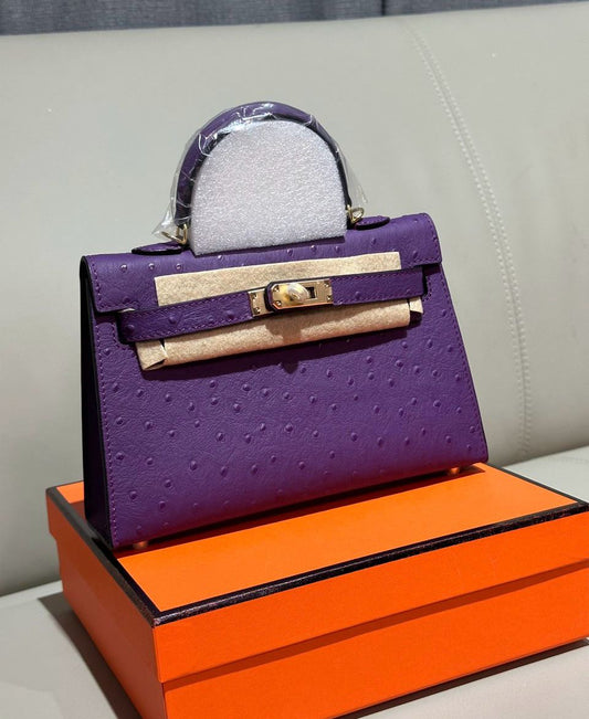 Hermes bag ostrich leather